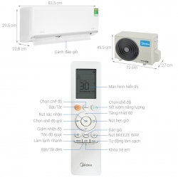 Máy lạnh Midea Inverter 1.5 HP MSAGA-13CRDN8 thumb