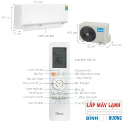 Máy lạnh Midea Inverter 1 HP MSAGA-10CRDN8 thumb