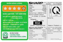 Máy lạnh Sharp Inverter 2 HP AH-XP18BSW thumb