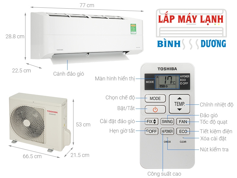 Máy lạnh Toshiba Inverter 1 HP RAS-H10Z1KCVG-V